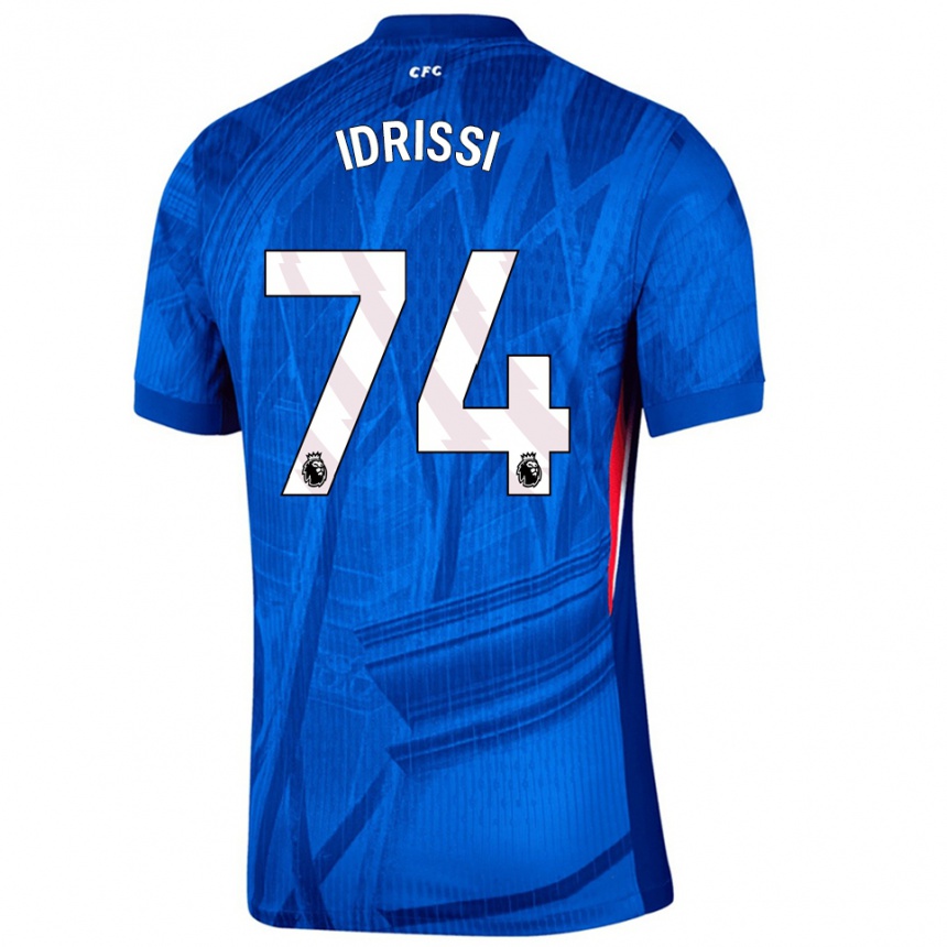 ילדים כדורגל Yahya Idrissi #74 כחול לבן ג'רזי ביתית 2025/26