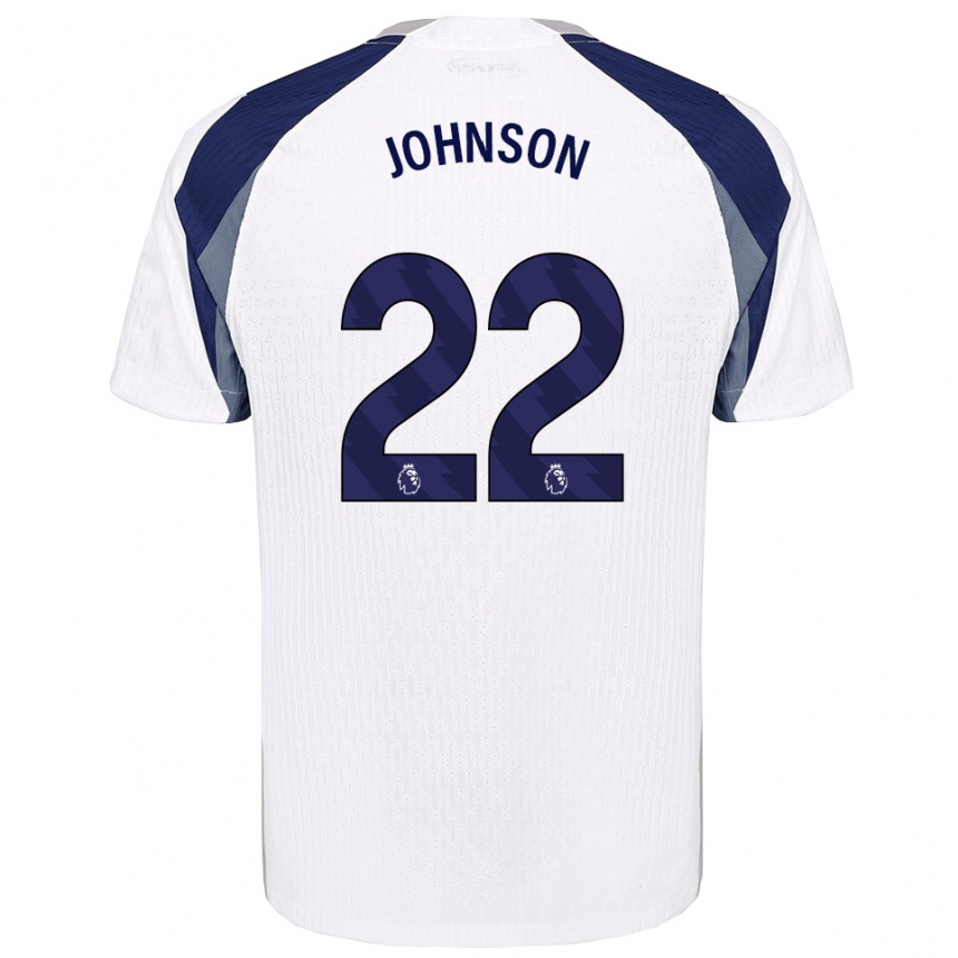 ילדים כדורגל ברנן ג'ונסון #22 לבן נייבי ג'רזי ביתית 2025/26