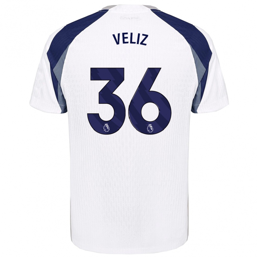 ילדים כדורגל אלחו וליס #36 לבן נייבי ג'רזי ביתית 2025/26