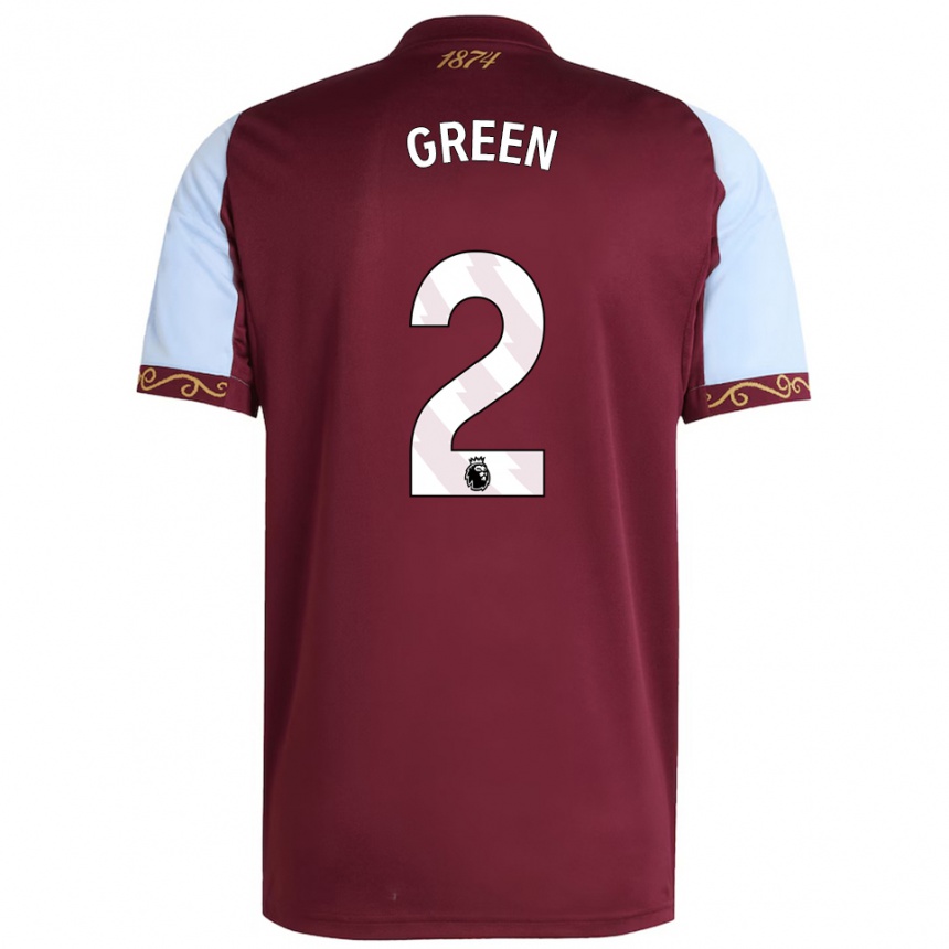 ילדים כדורגל Jacob Green #2 בורדו תכלת ג'רזי ביתית 2025/26