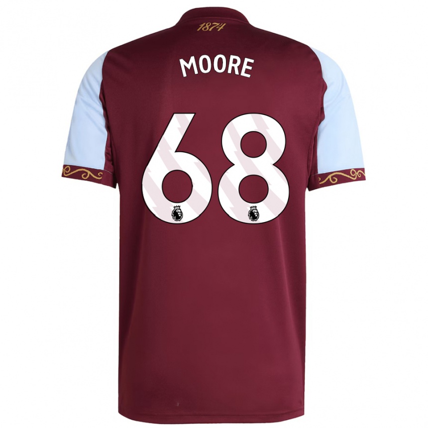 ילדים כדורגל קוביי מור #68 בורדו תכלת ג'רזי ביתית 2025/26