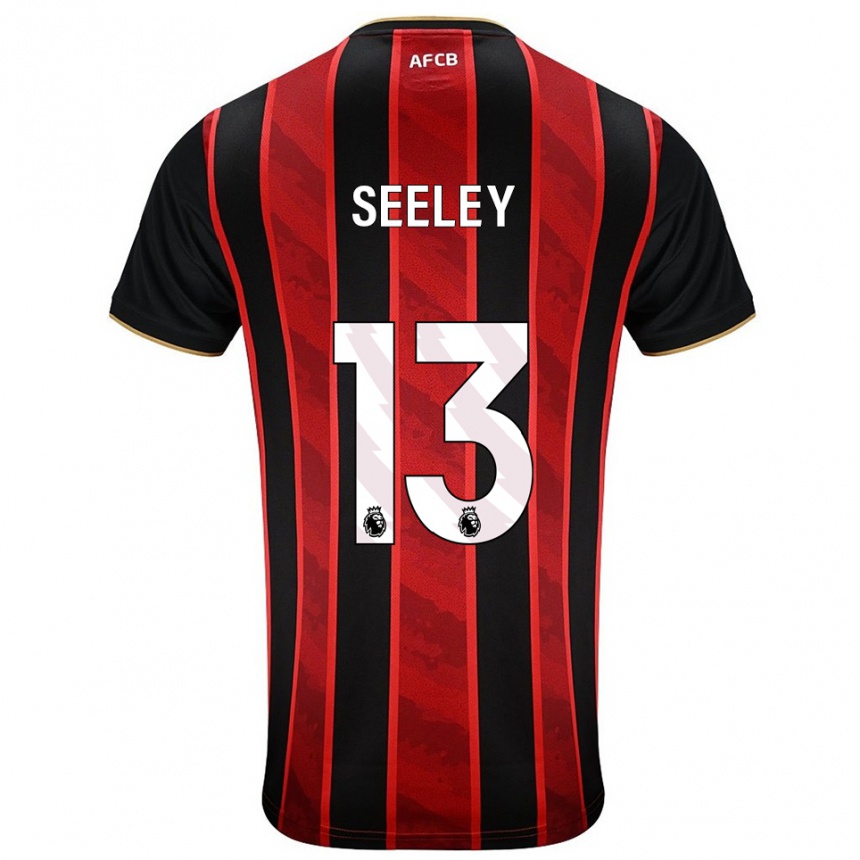 ילדים כדורגל Will Seeley #13 אדום שחור ג'רזי ביתית 2025/26