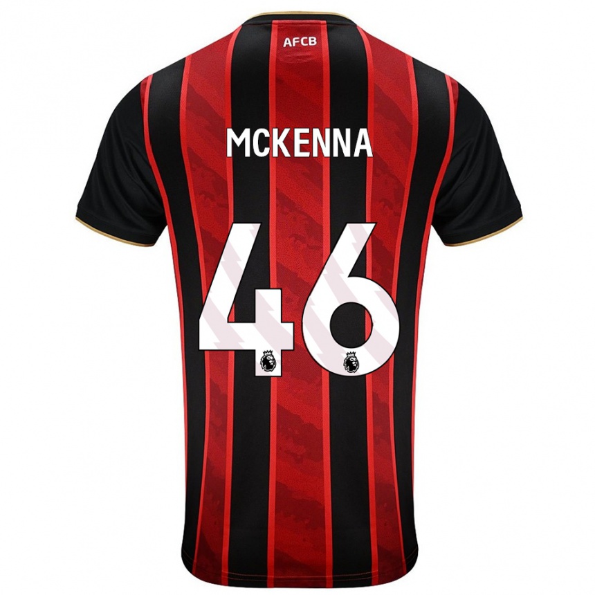 ילדים כדורגל קאלאן מקקנה #46 אדום שחור ג'רזי ביתית 2025/26