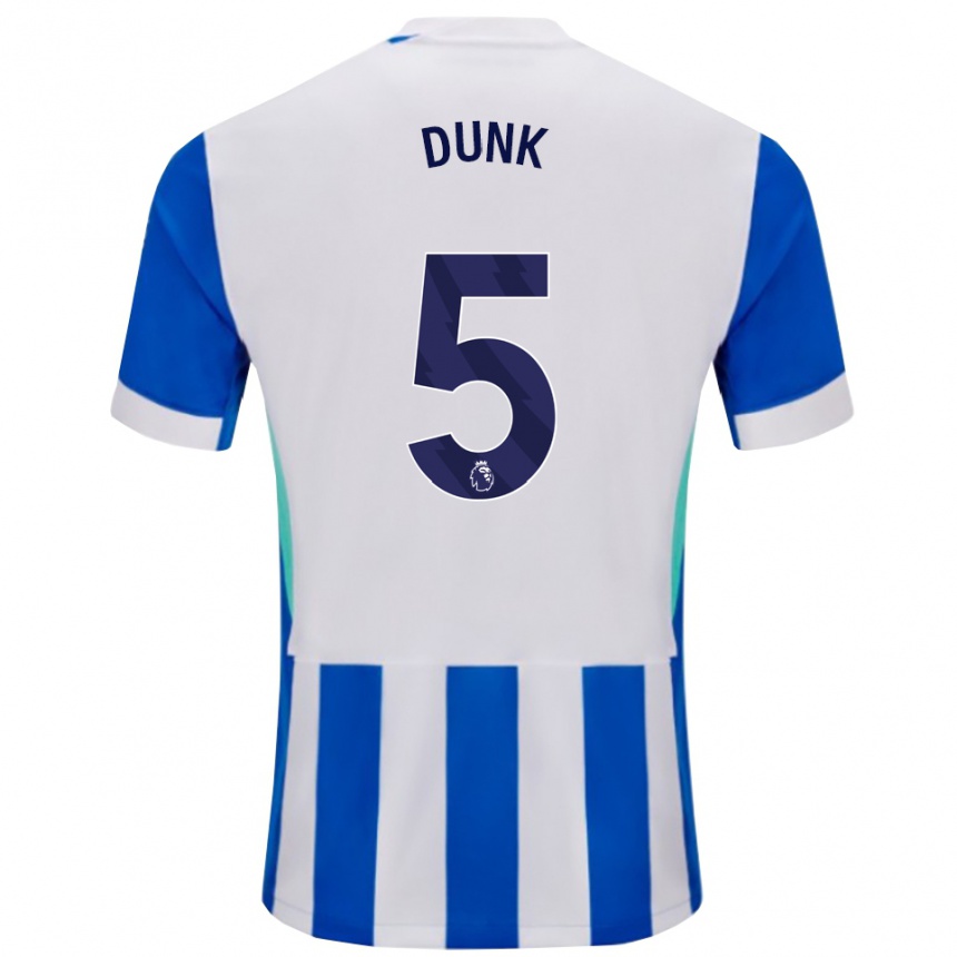 ילדים כדורגל לואיס דאנק #5 כחול לבן ג'רזי ביתית 2025/26