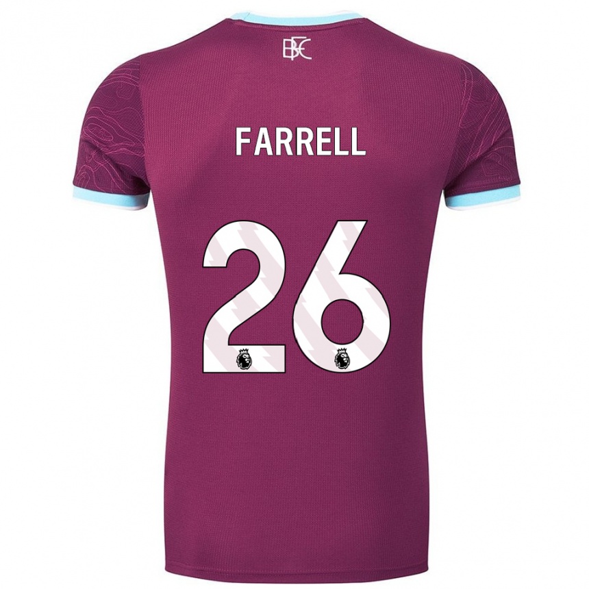 ילדים כדורגל Lucy Farrell #26 בורדו תכלת ג'רזי ביתית 2025/26