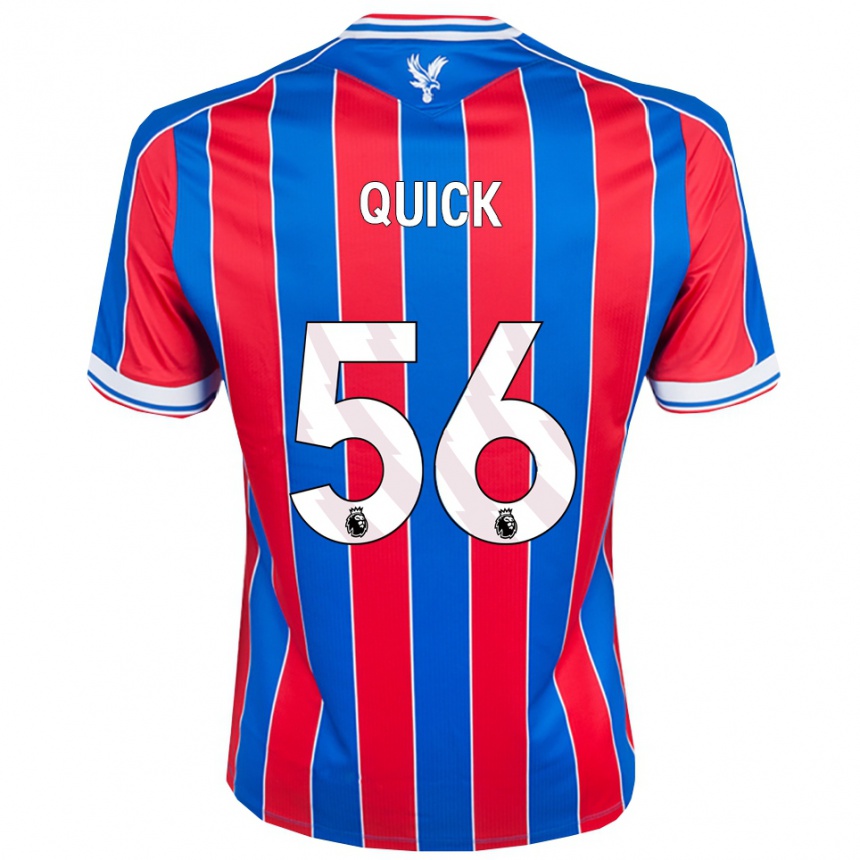ילדים כדורגל דניאל ג׳יימס קוויק #56 כחול אדום לבן ג'רזי ביתית 2025/26