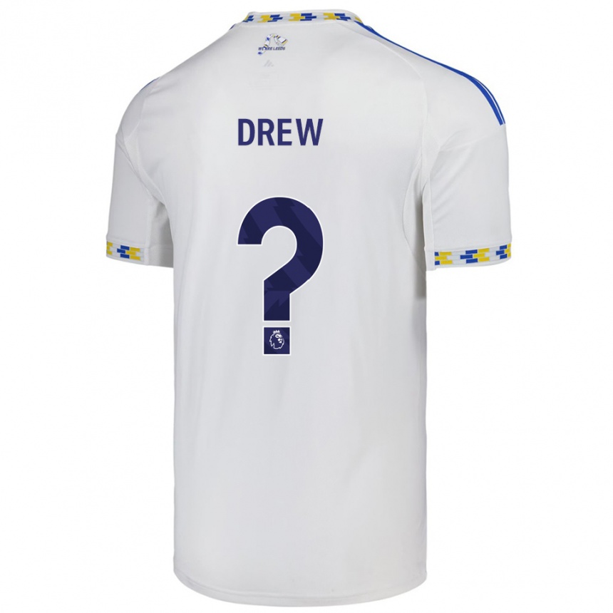 ילדים כדורגל Drew Greene #0 לבן כחול ג'רזי ביתית 2025/26