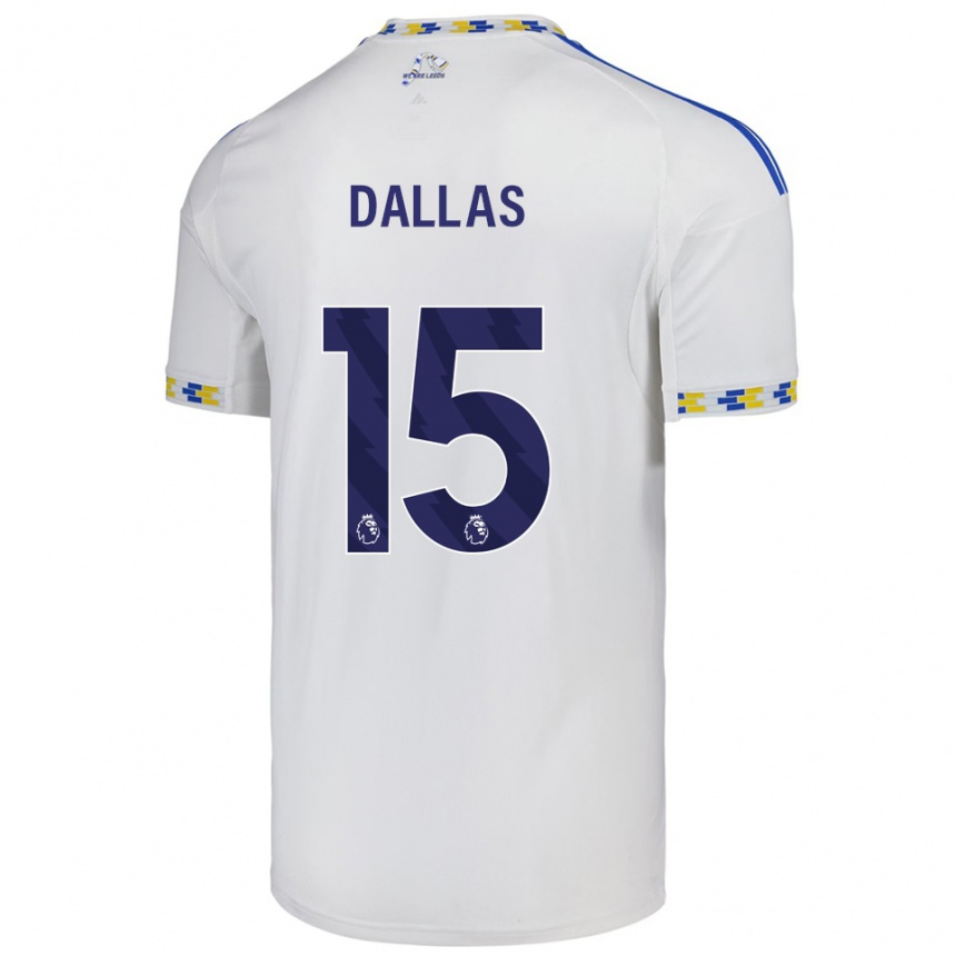 ילדים כדורגל סטיוארט דאלאס #15 לבן כחול ג'רזי ביתית 2025/26