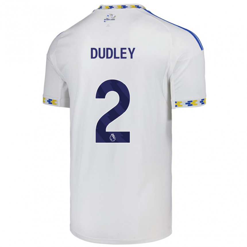 ילדים כדורגל Louie Dudley #2 לבן כחול ג'רזי ביתית 2025/26