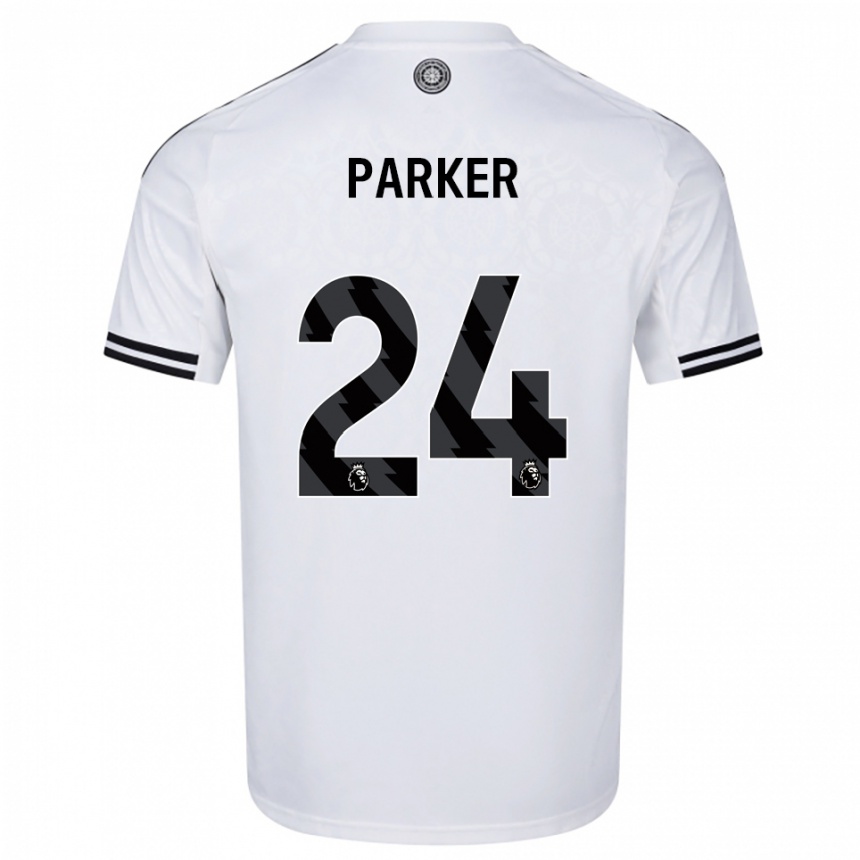 ילדים כדורגל Beau Parker #24 לבן שחור ג'רזי ביתית 2025/26