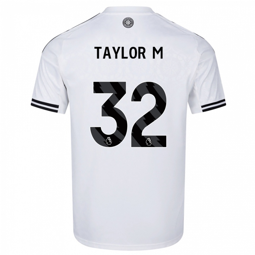 ילדים כדורגל Belle Taylor-M #32 לבן שחור ג'רזי ביתית 2025/26