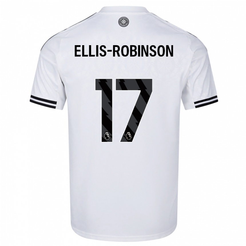 ילדים כדורגל Eddie Ellis-Robinson #17 לבן שחור ג'רזי ביתית 2025/26