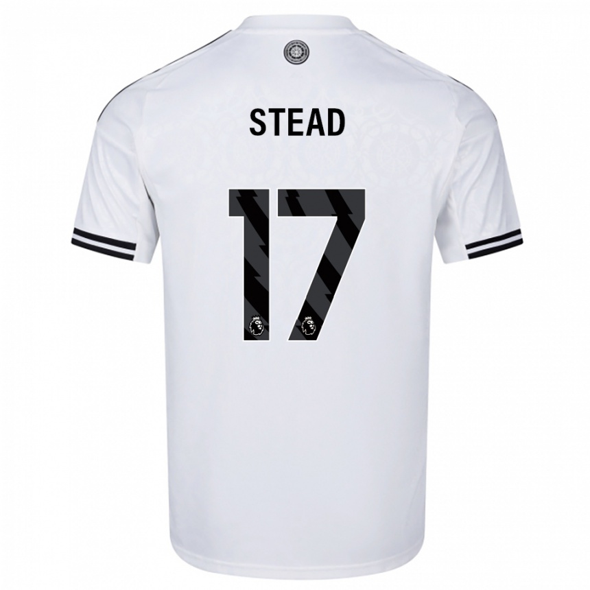 ילדים כדורגל Kayleigh Stead #17 לבן שחור ג'רזי ביתית 2025/26