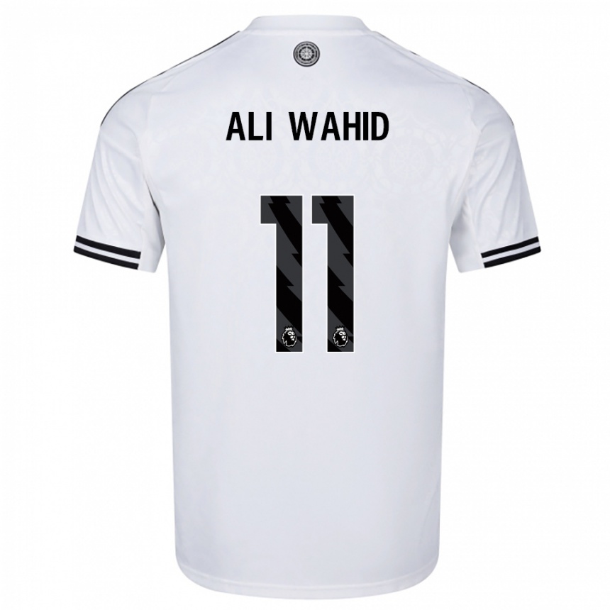 ילדים כדורגל Farhaan Ali Wahid #11 לבן שחור ג'רזי ביתית 2025/26