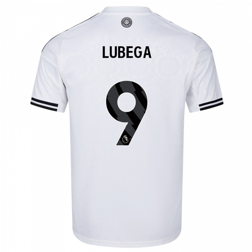 ילדים כדורגל Bashil Lubega #9 לבן שחור ג'רזי ביתית 2025/26