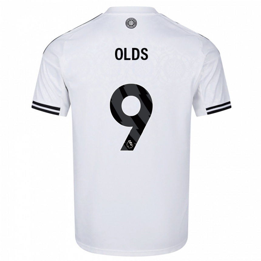 ילדים כדורגל Ellie Olds #9 לבן שחור ג'רזי ביתית 2025/26