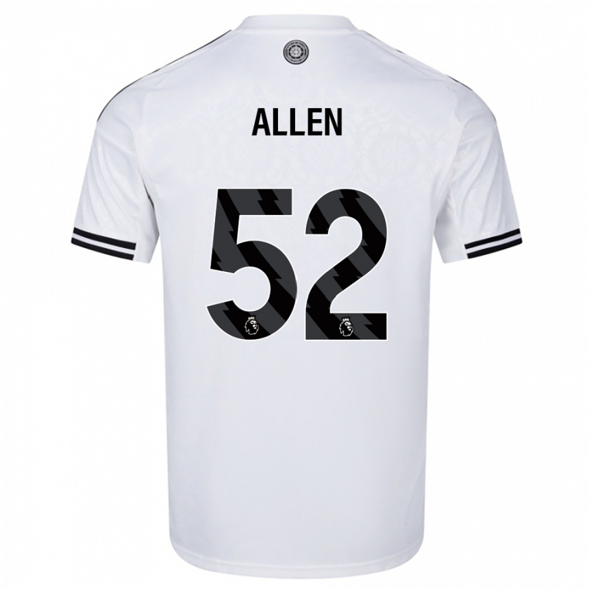 ילדים כדורגל Michael Allen #52 לבן שחור ג'רזי ביתית 2025/26
