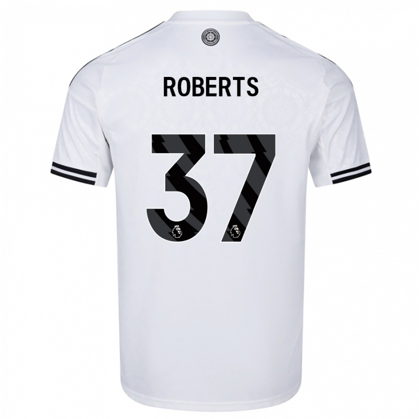 ילדים כדורגל Sophia Roberts #37 לבן שחור ג'רזי ביתית 2025/26