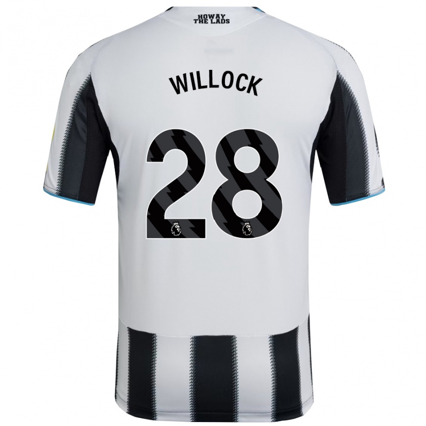 ילדים כדורגל ג'ו ווילוק #28 שחור לבן ג'רזי ביתית 2025/26