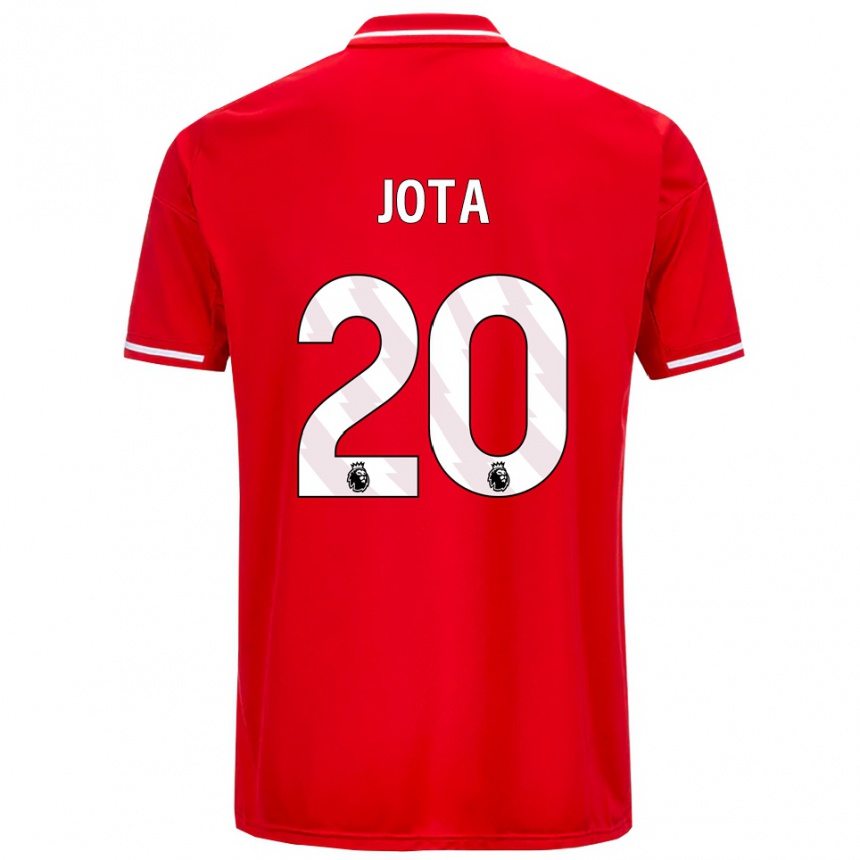 ילדים כדורגל ז'וטה סילבה #20 אדום לבן ג'רזי ביתית 2025/26
