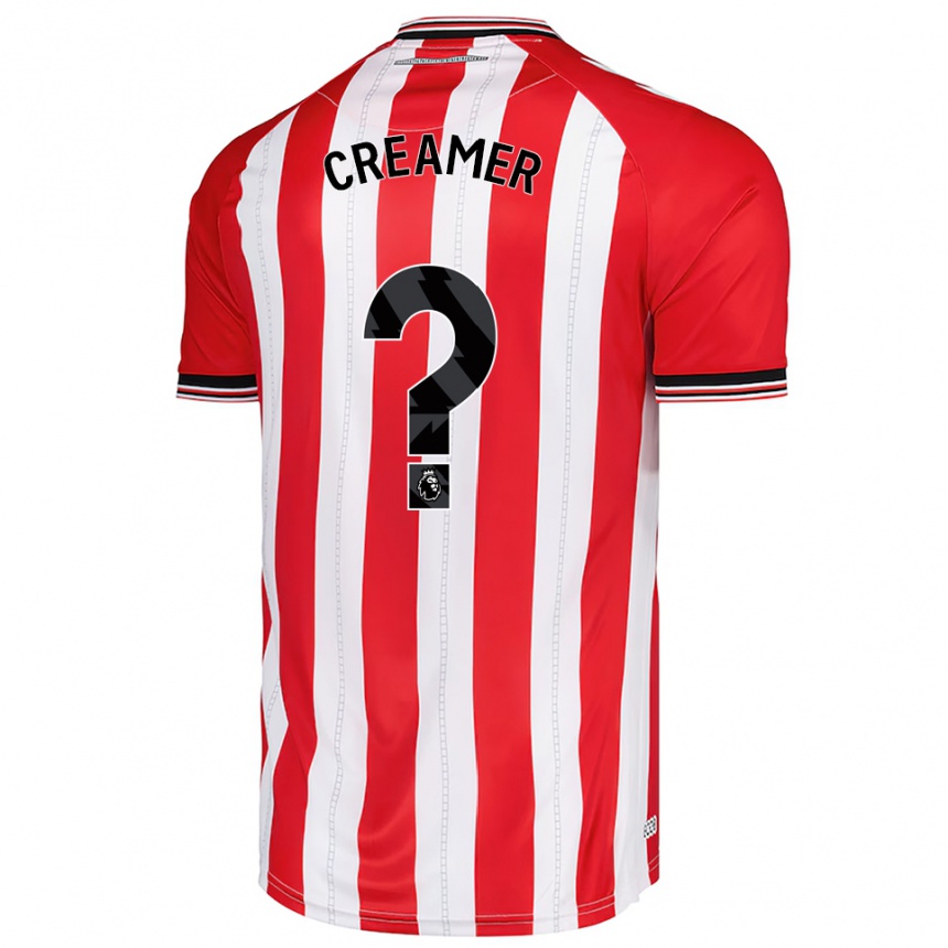 ילדים כדורגל בנג׳מין קרימר #0 אדום לבן ג'רזי ביתית 2025/26