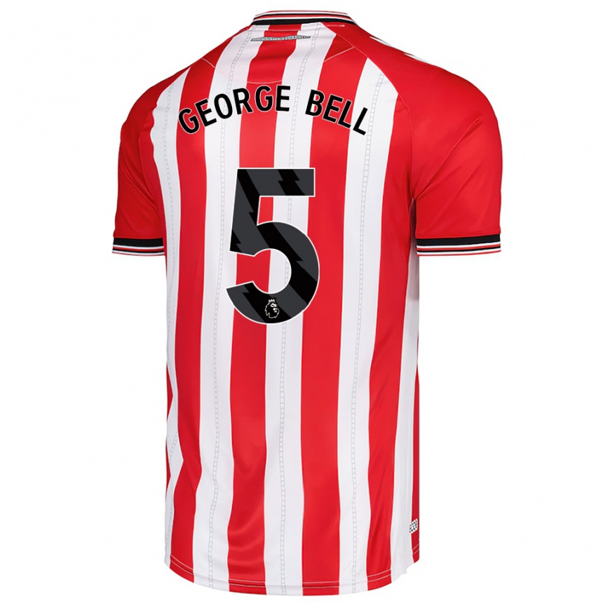 ילדים כדורגל George Bell #5 אדום לבן ג'רזי ביתית 2025/26