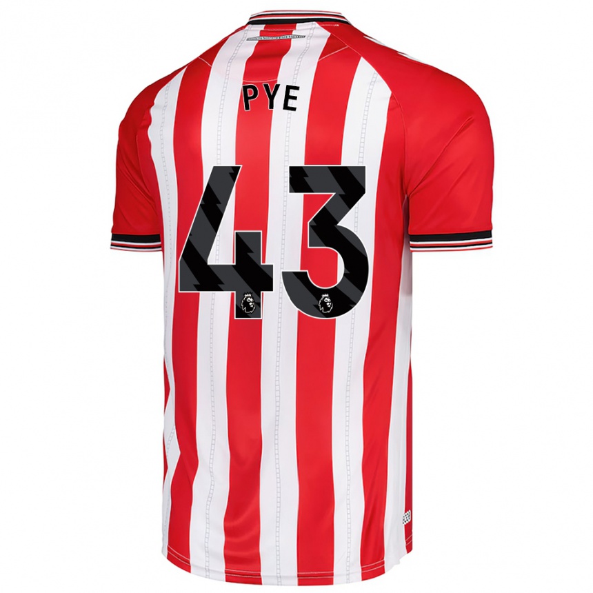 ילדים כדורגל קונור פאי #43 אדום לבן ג'רזי ביתית 2025/26