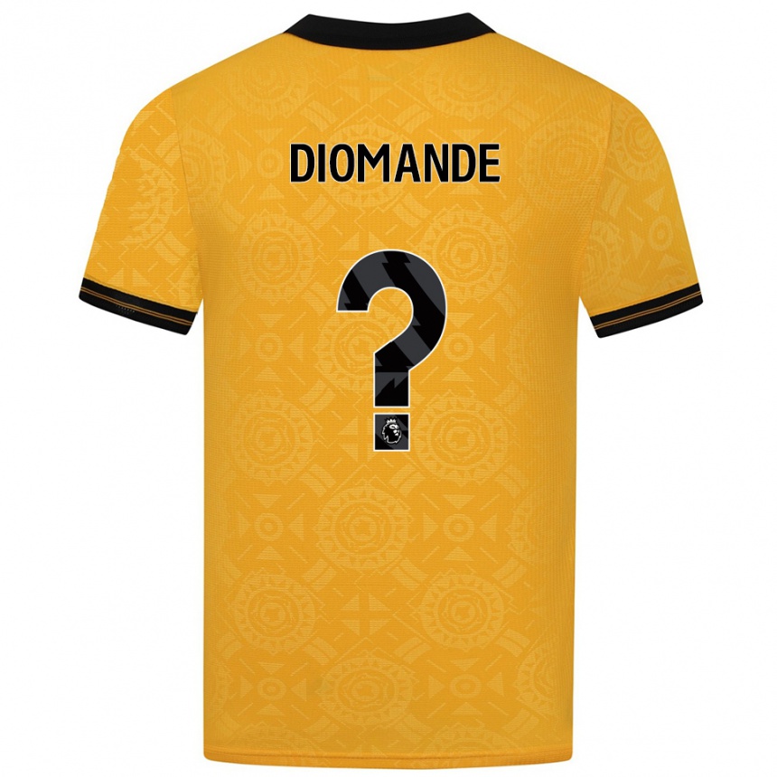 ילדים כדורגל מו דיומנדה #0 צהוב שחור ג'רזי ביתית 2025/26