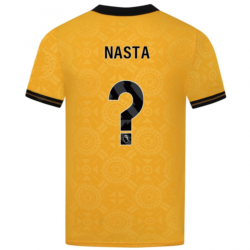 ילדים כדורגל Arthur Nasta #0 צהוב שחור ג'רזי ביתית 2025/26