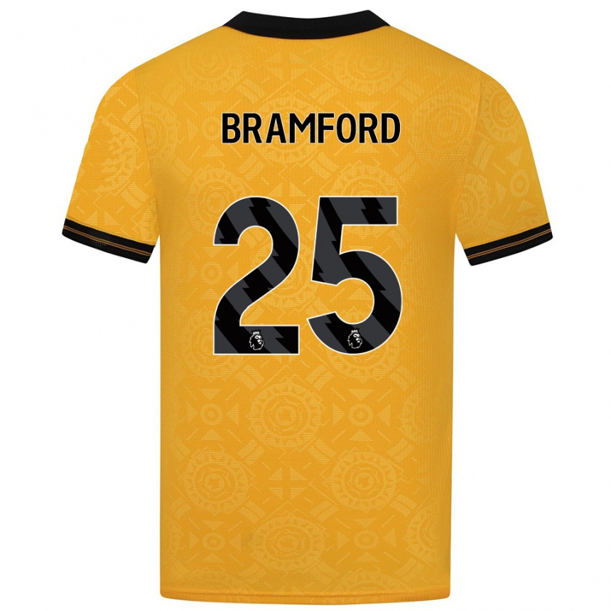 ילדים כדורגל Sophie Bramford #25 צהוב שחור ג'רזי ביתית 2025/26