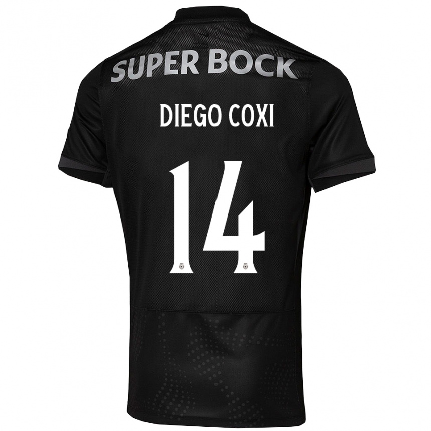 ילדים כדורגל דייגו קוקס #14 שחור לבן הרחק ג'רזי 2025/26