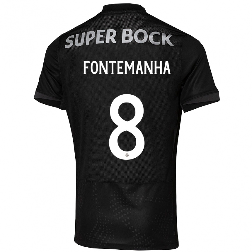 ילדים כדורגל ריטה פונטמנה #8 שחור לבן הרחק ג'רזי 2025/26