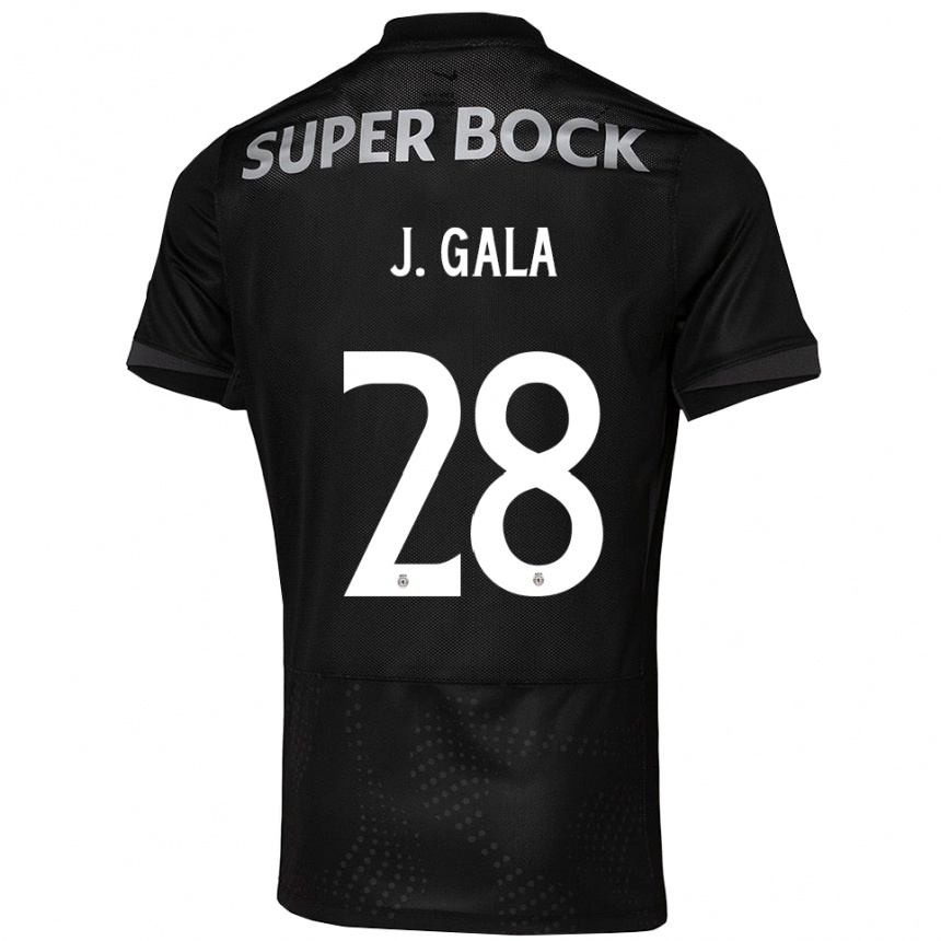 ילדים כדורגל ג'סינת'ה גלבאדה #28 שחור לבן הרחק ג'רזי 2025/26