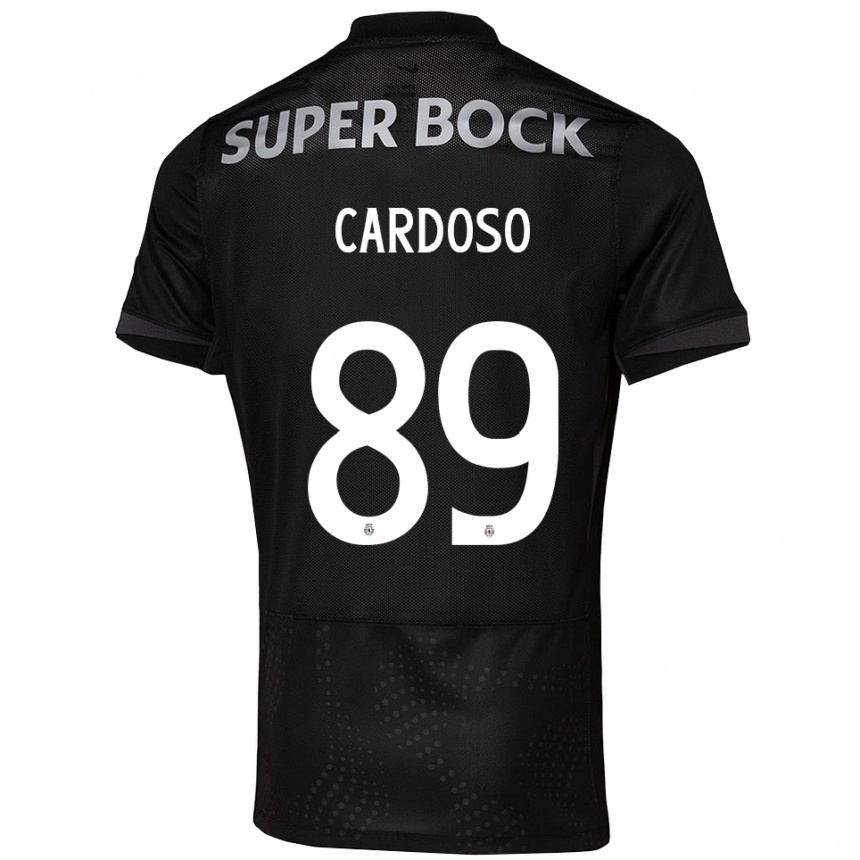 ילדים כדורגל Nilton Cardoso #89 שחור לבן הרחק ג'רזי 2025/26