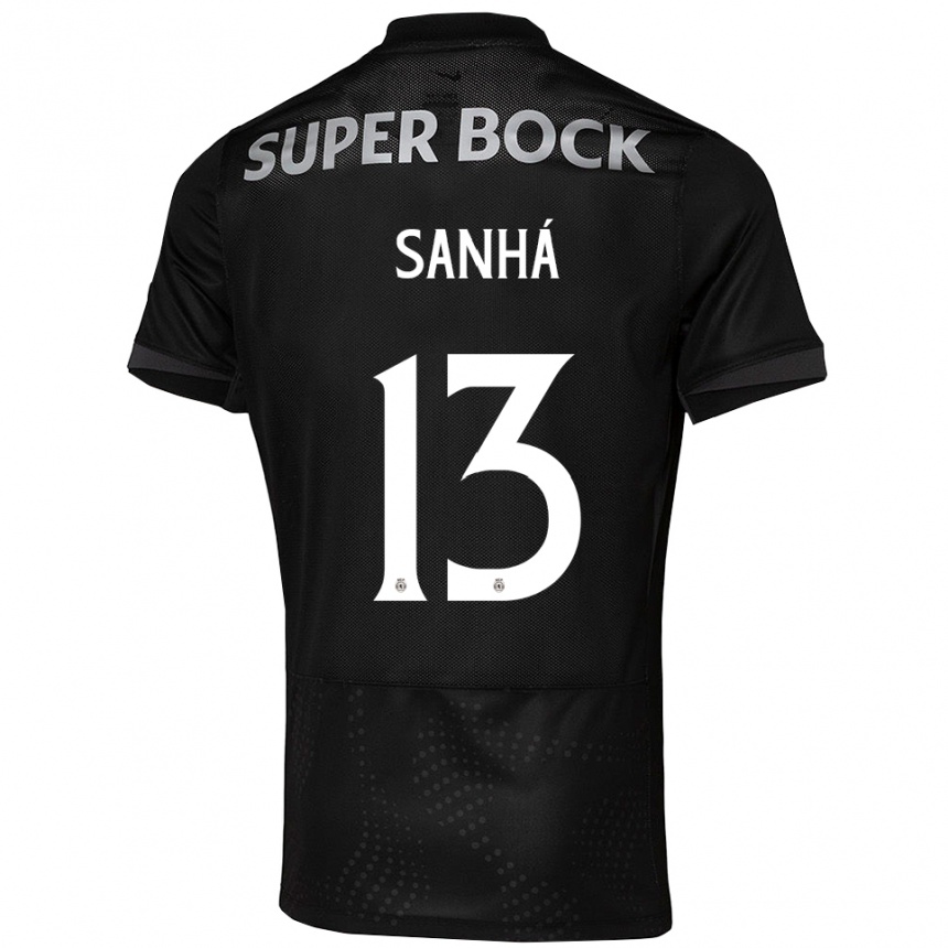 ילדים כדורגל Micael Sanhá #13 שחור לבן הרחק ג'רזי 2025/26