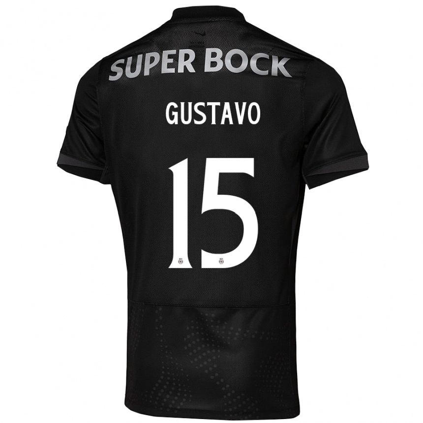 ילדים כדורגל Luís Gustavo #15 שחור לבן הרחק ג'רזי 2025/26