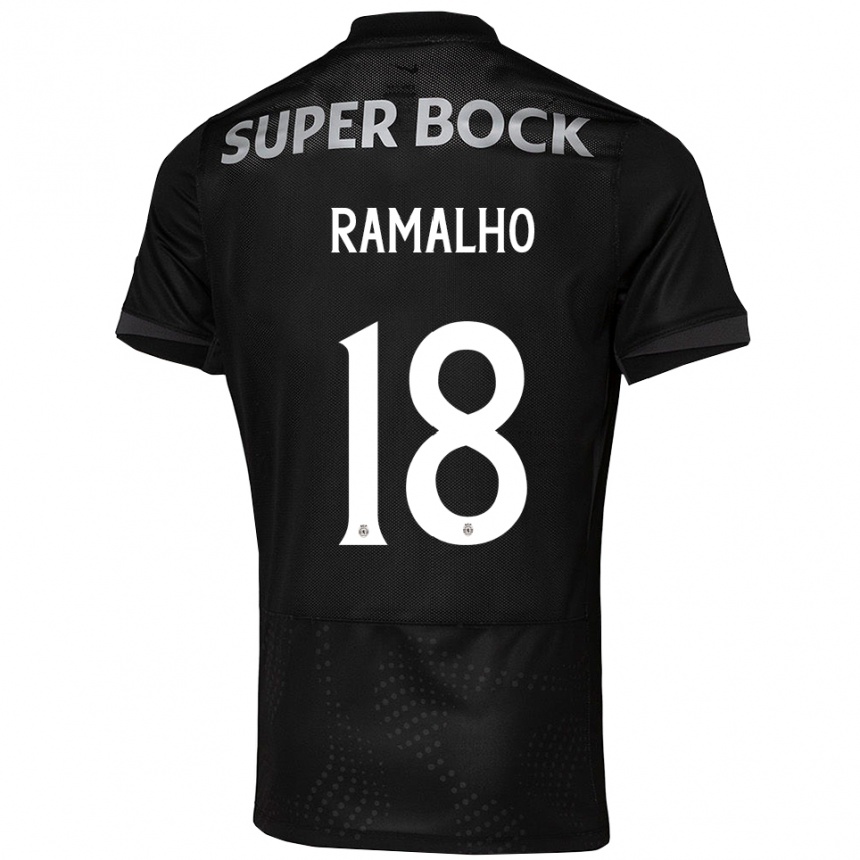 ילדים כדורגל אינס פיליפה רמליו גונסלווש #18 שחור לבן הרחק ג'רזי 2025/26