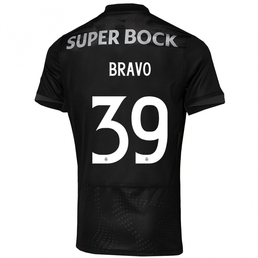 ילדים כדורגל בראבו #39 שחור לבן הרחק ג'רזי 2025/26