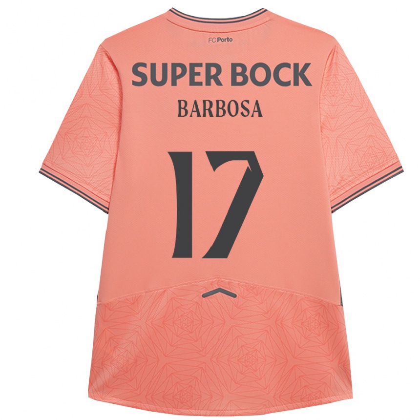 ילדים כדורגל Rúben Barbosa #17 ורוד נייבי הרחק ג'רזי 2025/26