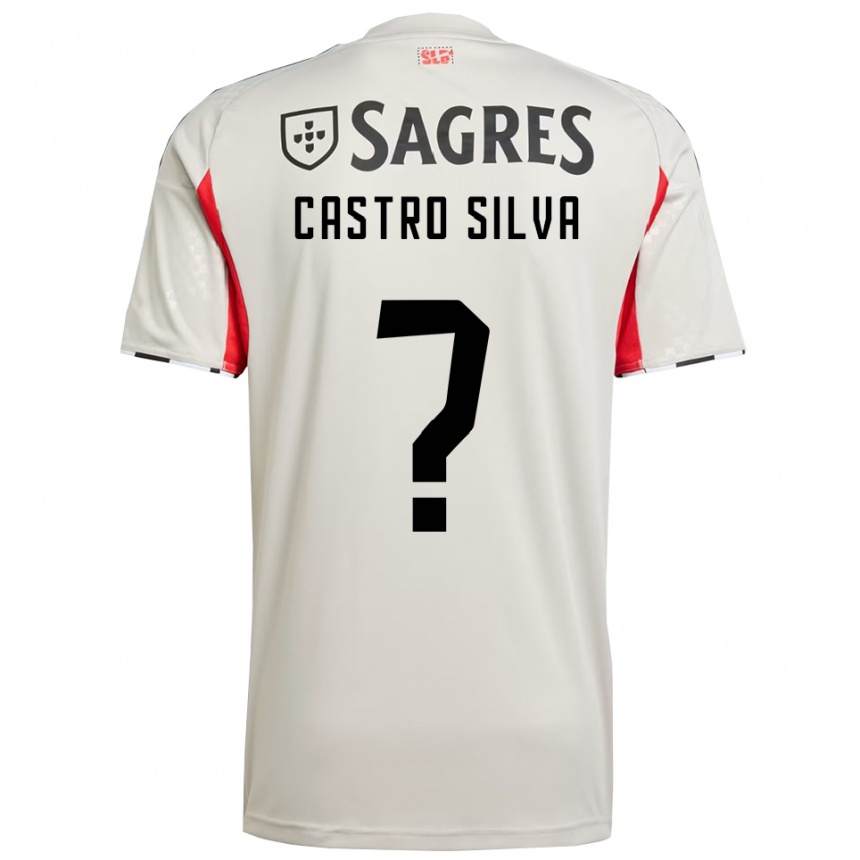 ילדים כדורגל Guilherme Castro Silva #0 לבן מלוכלך אדום הרחק ג'רזי 2025/26
