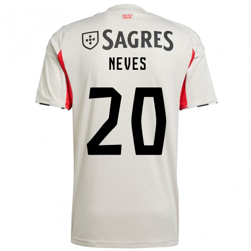 ילדים כדורגל Gil Neves #20 לבן מלוכלך אדום הרחק ג'רזי 2025/26
