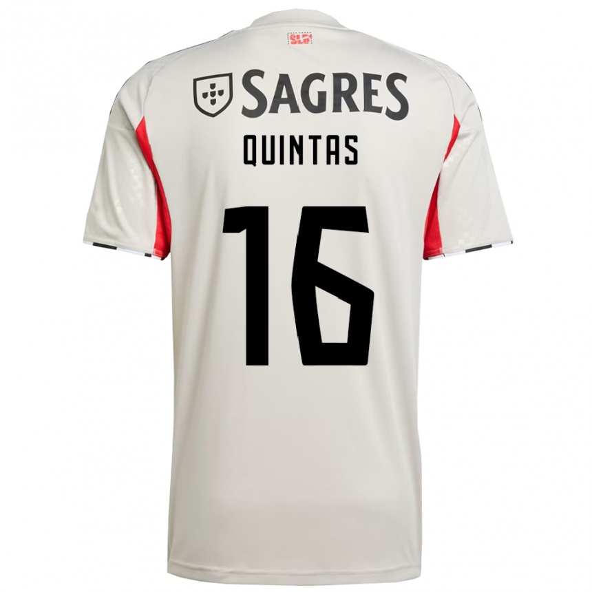 ילדים כדורגל Rafael Quintas #16 לבן מלוכלך אדום הרחק ג'רזי 2025/26