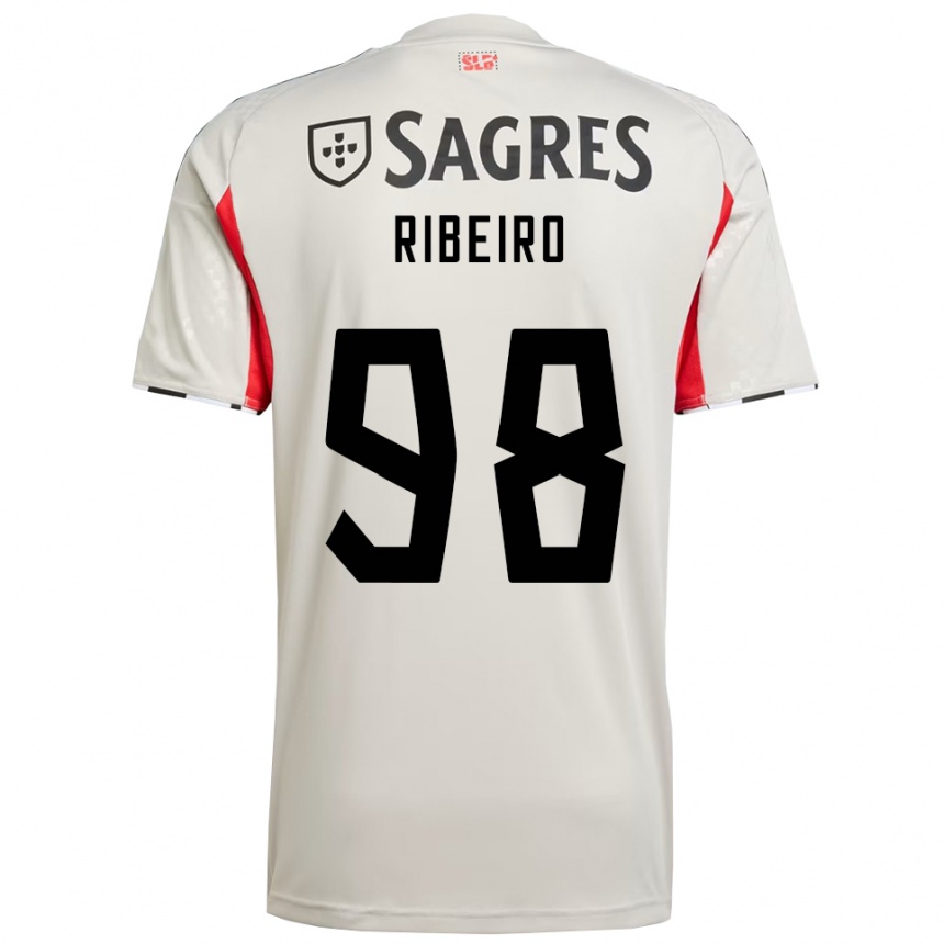 ילדים כדורגל ריקרדו ריביירו #98 לבן מלוכלך אדום הרחק ג'רזי 2025/26