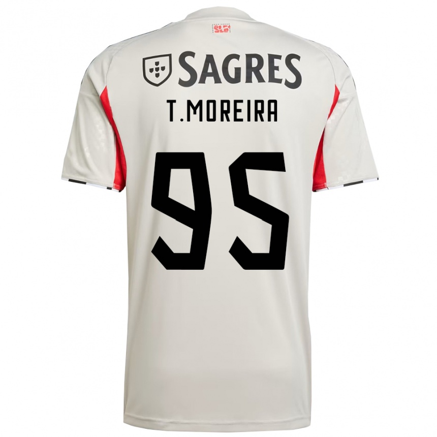 ילדים כדורגל Tomás Moreira #95 לבן מלוכלך אדום הרחק ג'רזי 2025/26