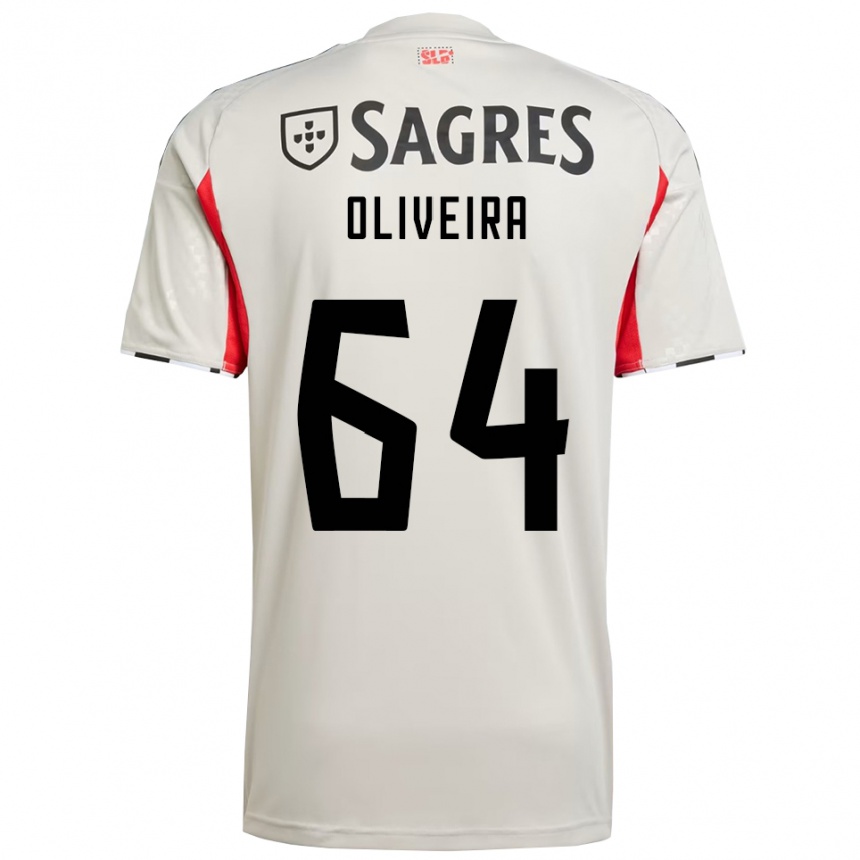 ילדים כדורגל Gonçalo Oliveira #64 לבן מלוכלך אדום הרחק ג'רזי 2025/26