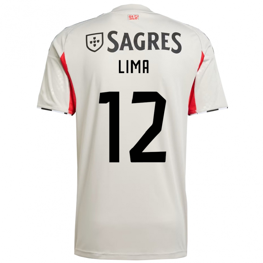 ילדים כדורגל Thaís Lima #12 לבן מלוכלך אדום הרחק ג'רזי 2025/26