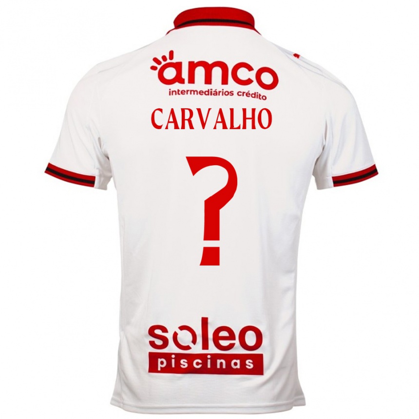ילדים כדורגל Tiago Carvalho #0 לבן אדום הרחק ג'רזי 2025/26