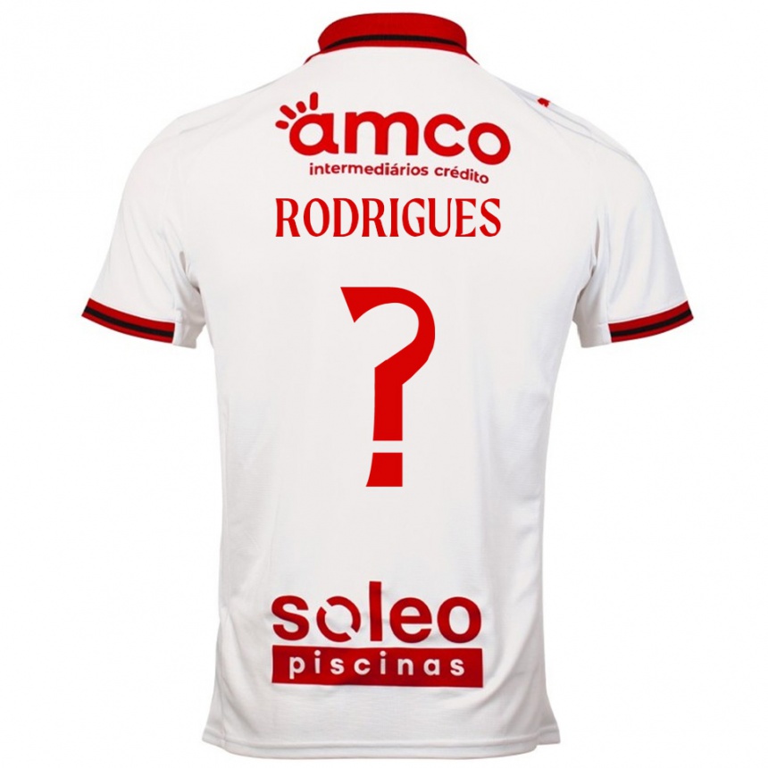 ילדים כדורגל David Rodrigues #0 לבן אדום הרחק ג'רזי 2025/26