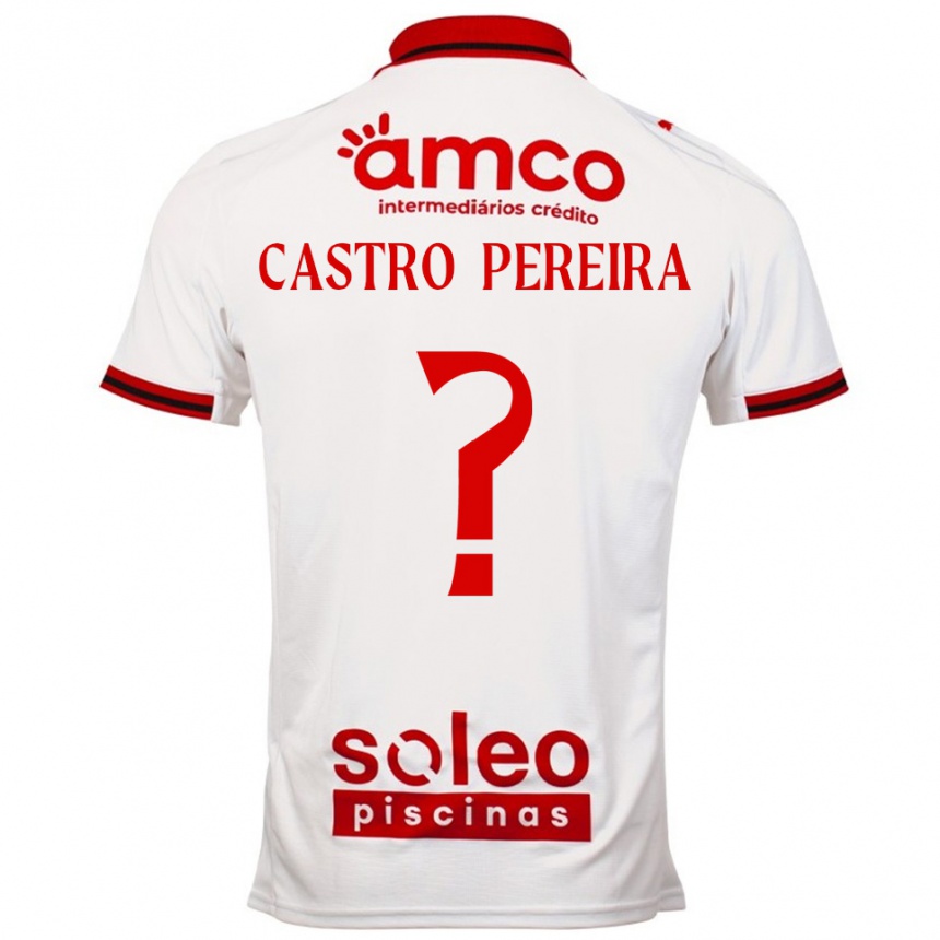 ילדים כדורגל Rodrigo Castro Pereira #0 לבן אדום הרחק ג'רזי 2025/26