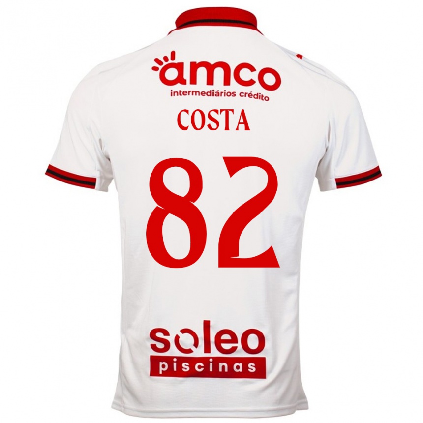 ילדים כדורגל Gui Costa #82 לבן אדום הרחק ג'רזי 2025/26